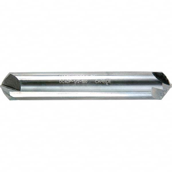 Melin Tool - 1/4" Head Diam, 1/4" Shank Diam, 4 Flute 100° Solid Carbide Countersink - Americas Tooling