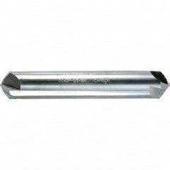 Melin Tool - 1/4" Head Diam, 1/4" Shank Diam, 4 Flute 100° Solid Carbide Countersink - Americas Tooling