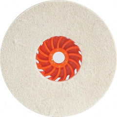 WALTER Surface Technologies - 5" Diam x 1/2" Thick Unmounted Buffing Wheel - Felt Cup Disc, 5/8-11 Arbor Hole, Hard Density - Americas Tooling