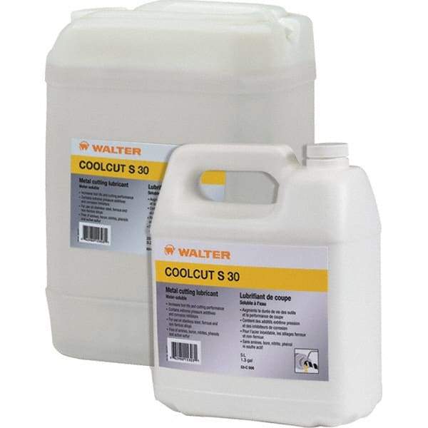 WALTER Surface Technologies - CoolCut S-30, 55 Gal Drum Cutting Fluid - Water Soluble, For Broaching, Drilling, Grinding, Milling, Reaming, Sawing, Shaping, Turning - Americas Tooling