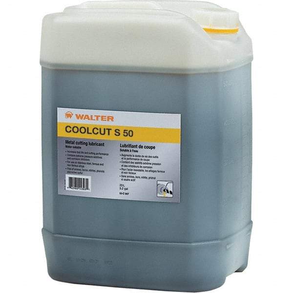 WALTER Surface Technologies - CoolCut, 20 L Bottle Cutting Fluid - Liquid, For Broaching, Drilling, Milling, Reaming, Sawing, Shearing, Tapping - Americas Tooling