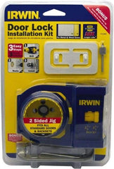 Irwin Blades - 7 Piece, 2-3/8" to 2-3/4" Saw Diam, Door-Lock Installation Hole Saw Kit - Bi-Metal, Includes 2 Hole Saws - Americas Tooling