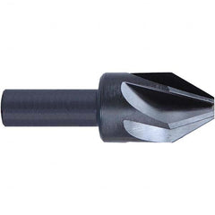 Melin Tool - 1-1/2" Head Diam, 3/4" Shank Diam, 6 Flute 90° High Speed Steel Countersink - Americas Tooling