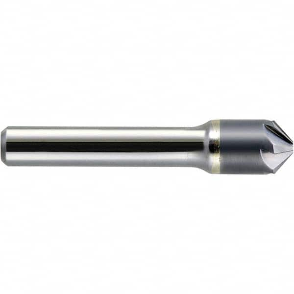 Melin Tool - 3/4" Head Diam, 1/2" Shank Diam, 6 Flute 82° Solid Carbide Countersink - Americas Tooling