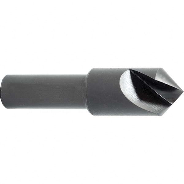 Melin Tool - 1/2" Head Diam, 3/8" Shank Diam, 1 Flute 90° High Speed Steel Countersink - Americas Tooling