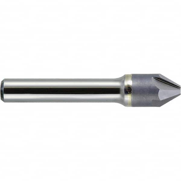 Melin Tool - 3/8" Head Diam, 1/4" Shank Diam, 4 Flute 60° Solid Carbide Countersink - Americas Tooling