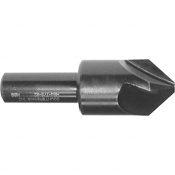 Melin Tool - 1/2" Head Diam, 3/8" Shank Diam, 4 Flute 120° High Speed Steel Countersink - Americas Tooling