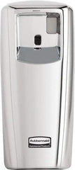 Rubbermaid - 0.019 Cu Ft Coverage, Chrome Metered Aerosol Dispenser - D Battery Required - Americas Tooling