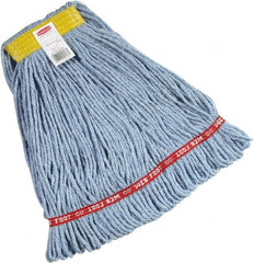 Rubbermaid - 1" Yellow Head Band, Small Blended Fiber Loop End Mop Head - Side Loading Connection - Americas Tooling