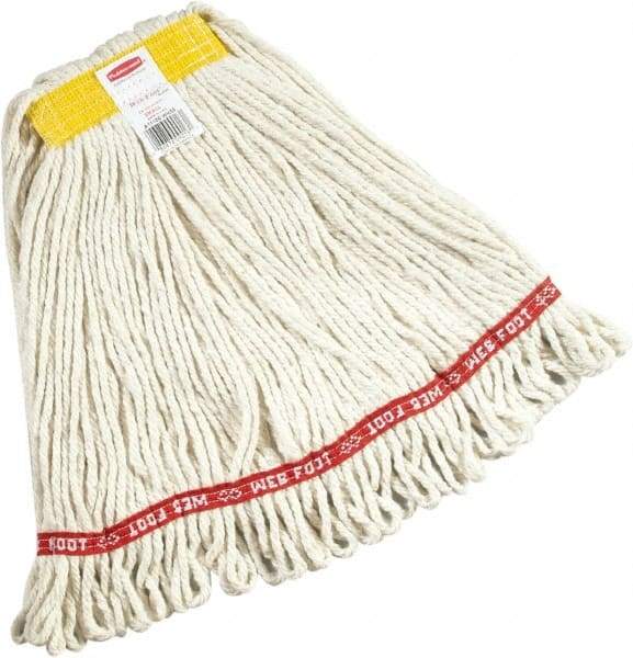 Rubbermaid - Yellow Head Band, Small Blended Fiber Loop End Mop Head - 4 Ply, Screw On Connection - Americas Tooling