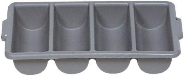 Rubbermaid - 4 Compartment, 21-1/4 Inch Wide x 11-1/2 Inch Deep x 3-3/4 Inch High, Cutlery Bin - Plastic, Gray - Americas Tooling