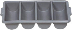 Rubbermaid - 4 Compartment, 21-1/4 Inch Wide x 11-1/2 Inch Deep x 3-3/4 Inch High, Cutlery Bin - Plastic, Gray - Americas Tooling