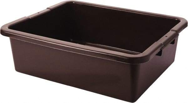 Rubbermaid - 7.1 Gal, Brown Polyethylene Tote Container - Nesting, 21-1/2" Long x 17.1" Wide x 7" High - Americas Tooling