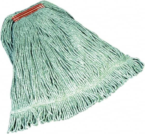 Rubbermaid - 5" Red Head Band, Large Blended Fiber Loop End Mop Head - 4 Ply, Side Loading Connection - Americas Tooling