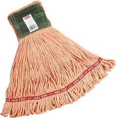 Rubbermaid - 5" Green Head Band, Medium Blended Fiber Loop End Mop Head - 4 Ply, Side Loading Connection - Americas Tooling