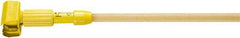 Rubbermaid - 54" Standard Hardwood Clamp Jaw Mop Handle - 5" Mop Head Band, Plastic Connector, Use with Wet Mops - Americas Tooling