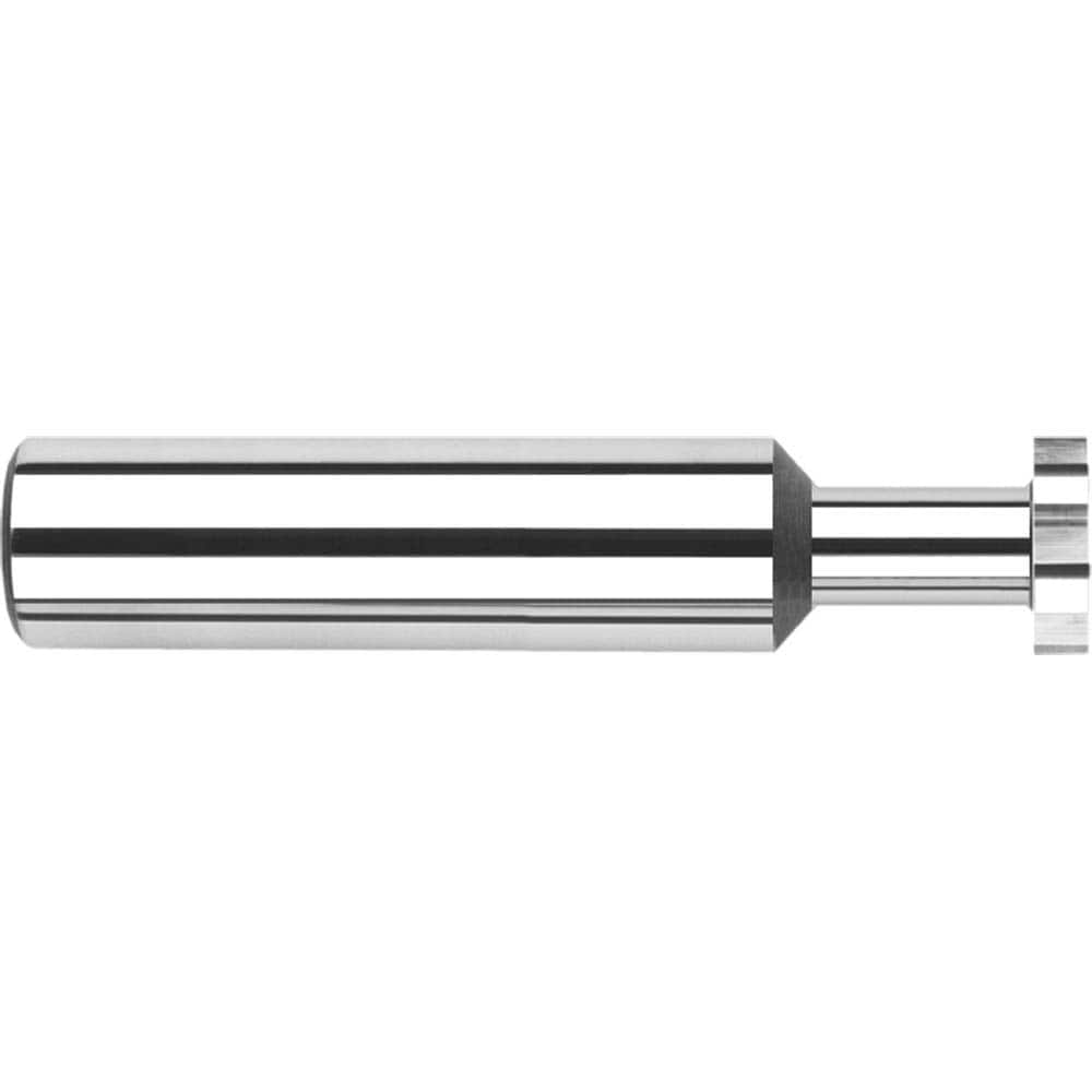 Harvey Tool - 1/4" Cut Diam, 1mm Cut Width, 1/4" Shank, Straight-Tooth Woodruff Keyseat Cutter - Exact Industrial Supply