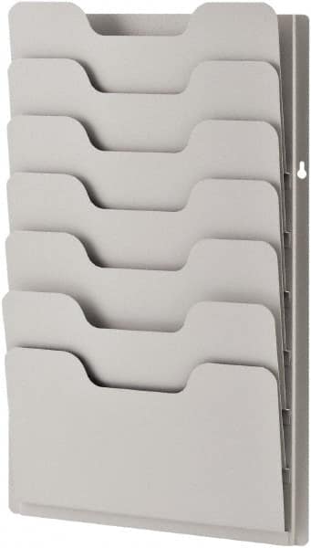 Sandusky Atlantic - 13-3/8" Wide x 2" Deep x 21-5/8" High, 7 Compartments, Steel Data Racks - Platinum, 12-5/8" Compartment Width x 3/4" Compartment Depth x 6-3/4" Compartment Height - Americas Tooling