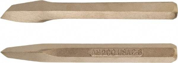 Ampco - 12" OAL x 3/4" Blade Width Nonsparking Diamond Point Chisel - 3/4" Tip - Americas Tooling