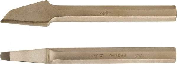 Ampco - 8" OAL x 3/8" Blade Width Nonsparking Groove Chisel - 3/8" Tip - Americas Tooling