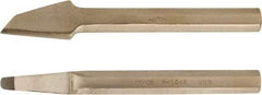 Ampco - 8" OAL x 1/2" Blade Width Nonsparking Groove Chisel - 1/2" Tip - Americas Tooling