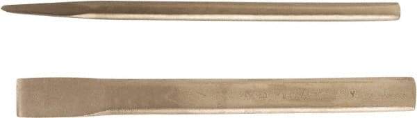 Ampco - 5-7/8" OAL x 11/16" Blade Width Nonsparking Oval Hand Chisel - 11/16" Tip - Americas Tooling