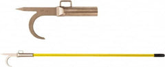 Ampco - 3 Lb Head Pike Pole with Hook - 96" OAL, 81" Long Handle, Fiberglass Straight Handle, 15" Long Head - Americas Tooling