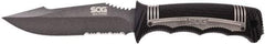 SOG Specialty Knives - 4-29/32" Long Blade, AUS-8 Stainless Steel, Partially Serrated, Fixed Blade Knife - 9.6" OAL, Includes Hard Molded Nylon Sheath - Americas Tooling