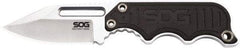 SOG Specialty Knives - 1-29/32" Long Blade, 5Cr15MoV Stainless Steel, Fine Edge, Fixed Blade Knife - 4.8" OAL, Includes Hard Molded Nylon Sheath - Americas Tooling