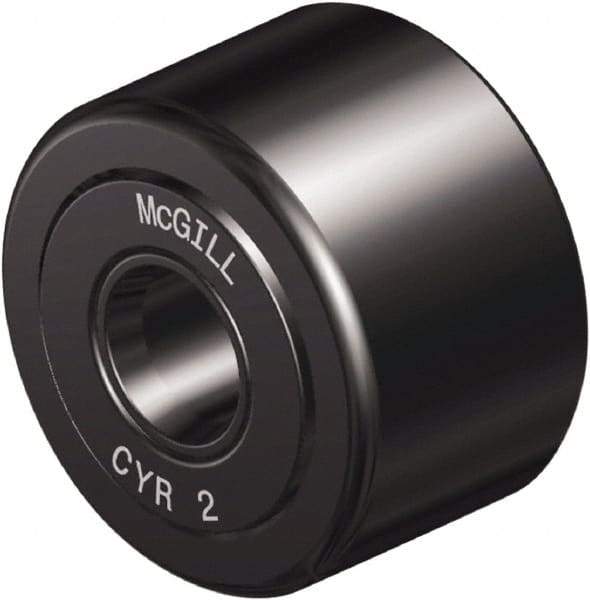 McGill - 1/4" Bore, 7/8" Roller Diam x 1/2" Roller Width, Steel Yoke Cam Follower - 1,660 Lb Dynamic Load Capacity, 9/16" Overall Width - Americas Tooling