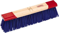 Harper Brush - 24" Rough Surface Synthetic Push Broom - 4-1/8" Bristle Length, Wood Block, Bolt-On Handle Connection, Handle Sold Separately - Americas Tooling