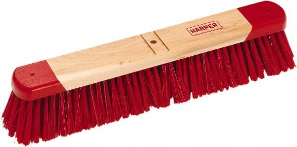 Harper Brush - 36" General Purpose Synthetic Push Broom - 3" Bristle Length, Wood Block, Bolt-On Handle Connection, Handle Sold Separately - Americas Tooling