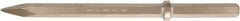 Ampco - 21" OAL, 3/4" Shank Diam, Point Chisel - Round Drive, Hex Shank - Americas Tooling