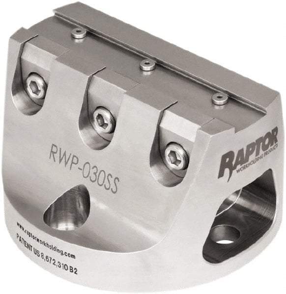 Raptor Workholding - 3/4" Jaw Width, 3" High Dovetail Vise - For Use with 4 & 5 Axis Workholding Systems - Americas Tooling