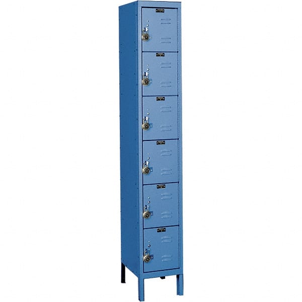 Hallowell - 6 Door, 6 Tier, Ready-Built Wardrobe & Box Lockers - Americas Tooling