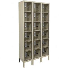 Hallowell - 18 Door, 6 Tier, Safety-View Plus Box Locker - Americas Tooling