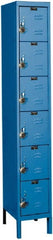 Hallowell - 6 Door, 6 Tier, Ready-Built Wardrobe & Box Lockers - Exact Industrial Supply