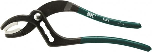 SK - 10" OAL, 2-1/2" Max Capacity, 44mm Jaw Length x 1.44" Jaw Width, 4 Position Soft Jaw Tongue & Groove Pliers - Curved Jaws, Vinyl Handles - Americas Tooling