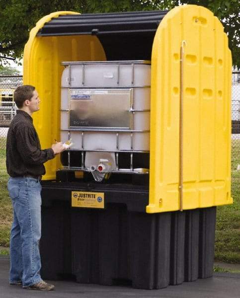 Justrite - IBC Storage Lockers Type: Outdoor Shed w/Pallet Number of Totes: 1 - Americas Tooling