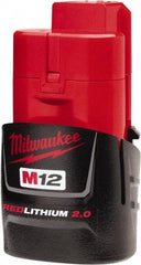 Milwaukee Tool - 12 Volt Lithium-Ion Power Tool Battery - 2 Ahr Capacity, 45 min Charge Time, Series M12 RED - Americas Tooling