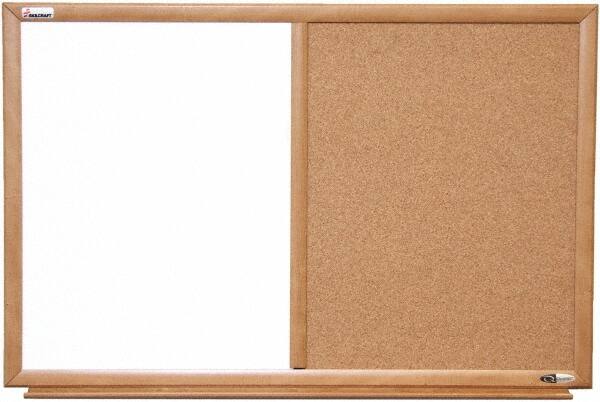 Ability One - 2" High x 37" Wide Combination Dry Erase and Natural Cork - Melamine, 52" Deep - Americas Tooling