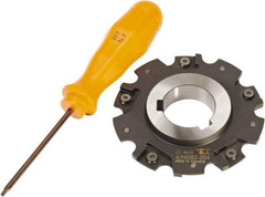 Kennametal - Arbor Hole Connection, 0.1575" Cutting Width, 0.5906" Depth of Cut, 80mm Cutter Diam, 1-1/16" Hole Diam, 5 Tooth Indexable Slotting Cutter - 90° SN Toolholder, SNHX Insert - Americas Tooling