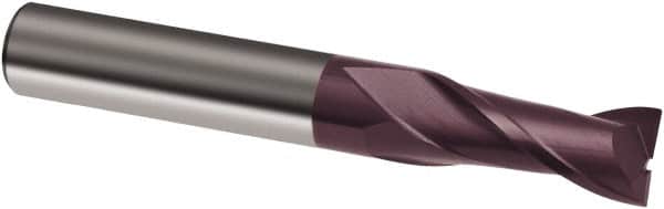 Guhring - 3/4", 1-1/2" LOC, 3/4" Shank Diam, 4" OAL, 2 Flute, Solid Carbide Square End Mill - Single End, FIREX Finish, Spiral Flute, 30° Helix, Right Hand Cut, Right Hand Flute, Series 3148 - Americas Tooling