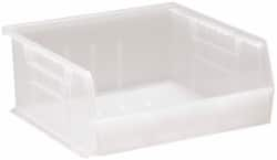 Quantum Storage - 50 Lb. Load Capacity, 10-7/8" Deep, Clear Polypropylene Hopper Stacking Bin - 5" High x 11" Wide x 10-7/8" Long - Americas Tooling