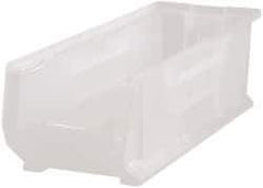 Quantum Storage - 125 Lb. Load Capacity, 23-7/8" Deep, Clear Polypropylene Hopper Stacking Bin - 9" High x 8-1/4" Wide x 23-7/8" Long - Americas Tooling