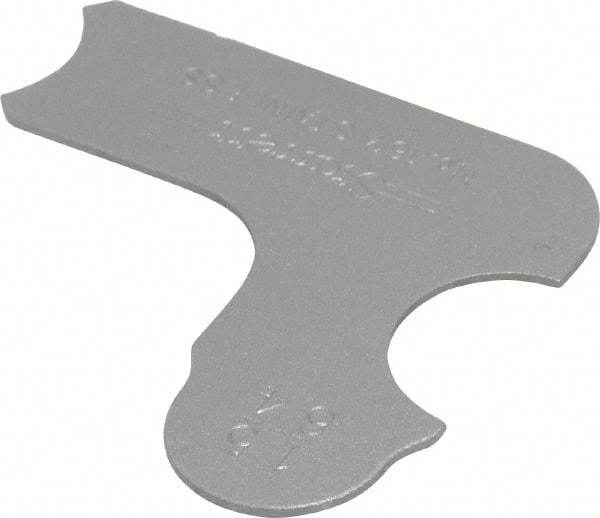 Starrett - 15/64 Inch Radius Gage - Satin Chrome Finish, Stainless Steel - Americas Tooling