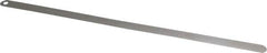 Starrett - 0.05mm Thick x 1/2 Inch Wide x 300mm Leaf Length, Parallel Feeler Gage - Tempered Steel - Americas Tooling