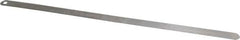 Starrett - 0.08mm Thick x 1/2 Inch Wide x 300mm Leaf Length, Parallel Feeler Gage - Tempered Steel - Americas Tooling