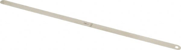 Starrett - 0.15mm Thick x 1/2 Inch Wide x 300mm Leaf Length, Parallel Feeler Gage - Tempered Steel - Americas Tooling