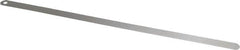 Starrett - 0.2mm Thick x 1/2 Inch Wide x 300mm Leaf Length, Parallel Feeler Gage - Tempered Steel - Americas Tooling